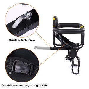 Siège de Vélo Enfant Sécurisé Siège Bébé Avant Selle pour Enfant avec Repose-Pieds et Dossier de Soutien pour <span class=keywords><strong>VTT</strong></span> Vélo de Route Accessoires - Product Image 4