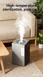Увлажнитель воздуха паровой 5 л из нержавеющей стали, увлажнитель для здорового тепла и тумана для спальни, производительность 600 мл/ч - Product Image 2