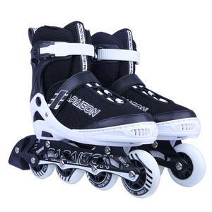 調節可能なプラスサイズの紫色の点滅ローラーインラインスケートシューズ - Product Image 4