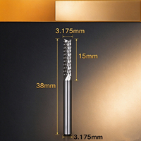 Fraise à maïs en carbure de tungstène à dents dentelées, fraise de dégrossissage à queue droite pour routeur CNC, pour aluminium, bois, acrylique