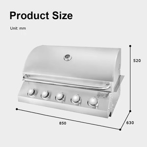 Parrilla de Gas Propano de Acero Inoxidable con Encendido Electrónico y Carrito para Cocina Exterior, Isla, Barbacoa, Uso en Restaurantes - Product Image 2