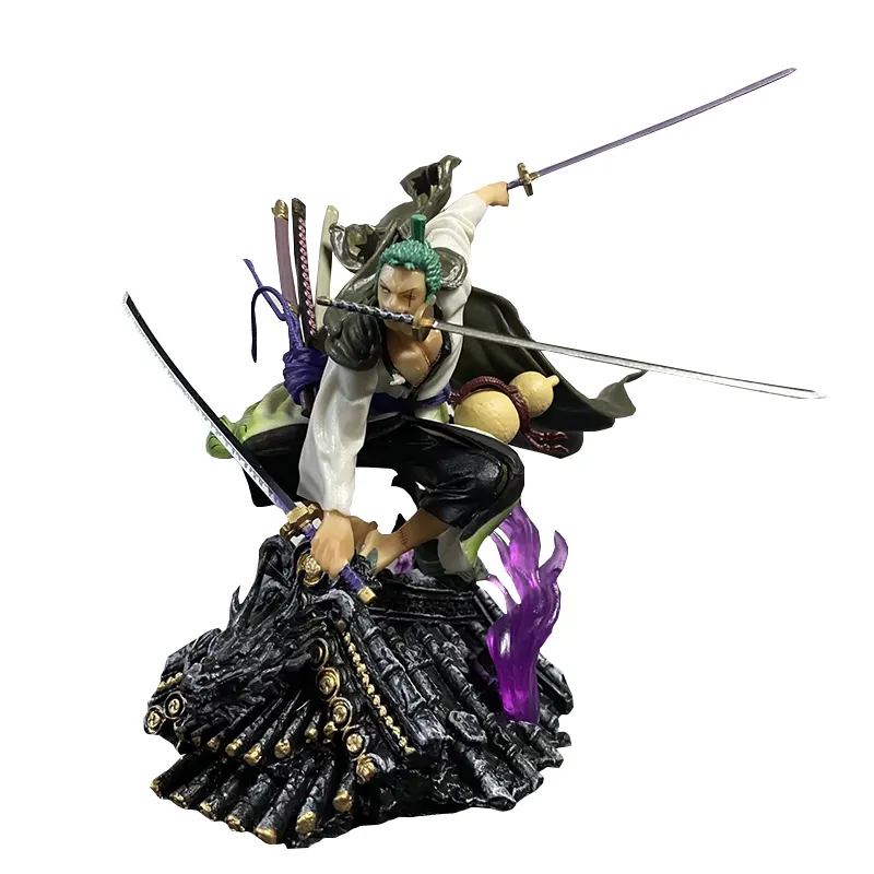Japanese Anime action figure Large standee Roof kimono Roronoa Zoro action figures Statue Collectible Toys Doll