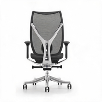 Nouvelle chaise ergonomique haut de gamme en mesh, dossier en alliage d'aluminium, coussin épais, chaise de bureau de direction de luxe