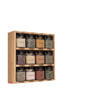 Wooden Wall Mounted Spice <b>Rack</b> 4 Layers Beech Finish Punch Free Kitchen <b>Storage</b> - Product Image 5