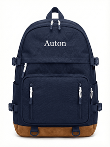 Mochila Escolar al por Mayor de Fábrica, Logotipo Personalizado, Impermeable, de Poliéster, para Portátil, OEM para Universidad - Product Image 2