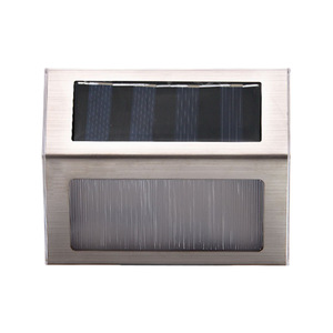Solar Stainless Steel 3 <b>LED</b> Step <b>Light</b> Wall Mount Outdoor Water Resistant Garden Pathway Lighting - Product Image 5