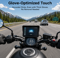 Écran portable de 5 pouces pour moto avec CarPlay, Android Auto 5.0, navigation GPS, écran tactile intelligent