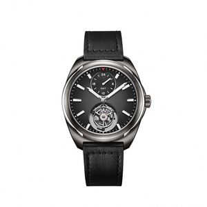 Montre mécanique automatique de luxe pour homme avec tourbillon, étanche, bracelet en cuir, idéale comme cadeau - Product Image 1
