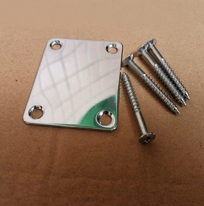 Placa de conexión para guitarra eléctrica y bajo, placa cromada de 4 orificios con tornillos de montaje - Product Image 2
