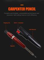 Outil de marquage pour le travail du bois, stylo mécanique magnétique pour trous profonds, outil de construction pour charpentier, crayon automatique avec mines de rechange