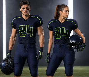 Plus Size Short Sleeve Design 100% Polyester Quick Dry V-neck Unique Style Customizable Digital Printed 360g American Football - Product Image 1