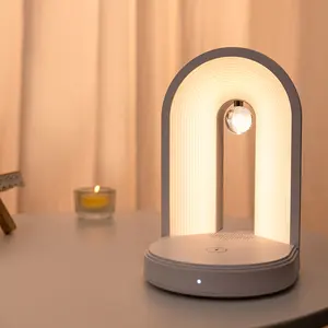 5W 10W 15W caricatore senza fili atmosfera led da comodino lampada da tavolo con altoparlante musicale wireless caricatore lampada