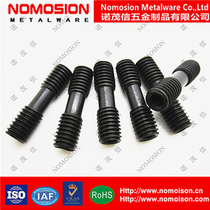 Mcs <b>Double</b> <b>End</b> <b>Screw</b> M5 M6 20 25 30 Left Right Hand Thread Black Carbon Steel Fully Threaded For General Industry - Product Image 2