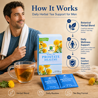 Winstown Thé Prostate Naturel à Base de Plantes Palmier Nain Thé Sain pour Hommes Soutien de la Santé Masculine Complément Énergisant