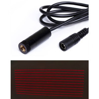 Localizador enfocable de 11 líneas, módulo láser para corte/posicionamiento con soporte y adaptador, D12 x 45mm, 650nm, 660nm