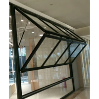 Ventanas plegables de aluminio de estilo americano Sistema plegable de vidrio de rejilla enrollable vertical para bares y cafeterías