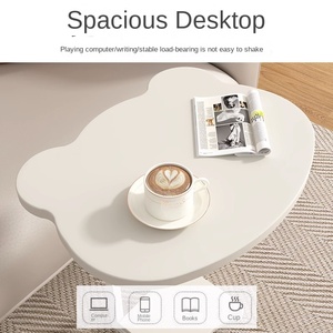 Mesa auxiliar de madera de Panda rojo Simple moderna, mesa de sofá móvil para apartamento pequeño, mesita de noche, muebles para dormitorio - Product Image 4