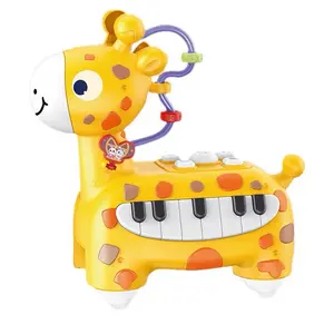 婴儿教育动物卡通迷你8键长颈鹿电子钢琴音乐键盘儿童玩具
