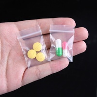 Mini pochettes d'emballage personnalisées, sachet en plastique transparent et réutilisable avec fermeture éclair, plus doux et épais, pièces