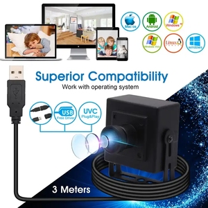 ELP-cámara web de gran angular, lente de ojo de pez de 170 grados, 1080P, USB, alta velocidad, 30fps/60fps/100fps, minicámara de seguridad UVC Plug and Play, USB - Product Image 3