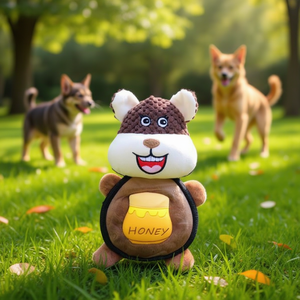 Juguete de peluche para mascotas Treasure Animals con tarro de miel de 27 cm para perros y gatos - Product Image 3