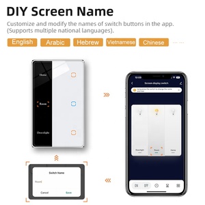 Interruttore Intelligente da Parete Zigbee US, Prodotti per Casa Intelligente Tuya, Display LED, Pannello Touch in Vetro, Controllo Remoto tramite App - Product Image 2