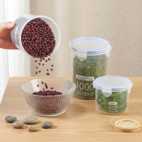 Contenants de stockage alimentaire en plastique avec couvercles, pour l'organisation de la cuisine et du garde-manger, boîtes pour céréales et aliments secs
