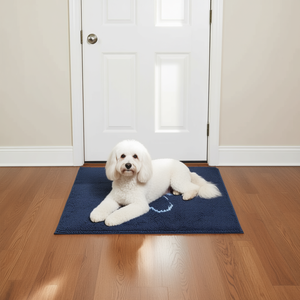 Tapis de porte pour chien Dirty Dog, bleu Bermuda, taille moyenne, accessoire de nettoyage pour animaux de compagnie, intérieur, toutes saisons - Product Image 2