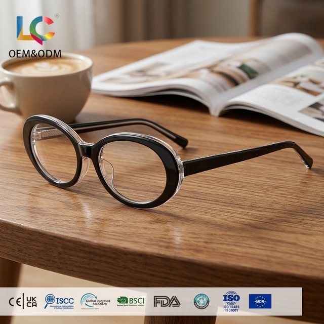 New Arrival Eco-friendly Bio-Acetate Optical Frames Sustainable Luxury Eyeglasses Frame for High-End European Market for Women