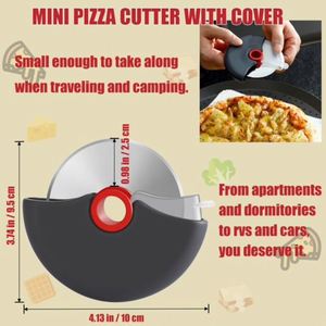 Vente en gros usine : Mini roulette à pizza personnalisable avec logo, lame de sécurité 304 et protège-lame, pour cadeaux d'entreprise - Product Image 4