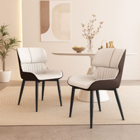 Ensemble de chaises de salle à manger de style design moderne, 4 à 6 pièces, revêtement en cuir synthétique de haute qualité pour la maison, l'appartement, l'hôtel et les meubles.