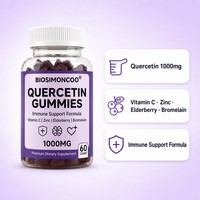 Gummies à la Quercétine avec Vitamine C, Zinc, Baies d'Agripaume et Bromélaïne pour le Soutien Immunitaire, 60 Gummies, OEM