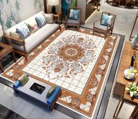 Tapis d'intérieur moderne super doux antidérapant fabriqué à la machine, respectueux de l'environnement, pour chambre à coucher, salle à manger, salon, usage domestique, polyester