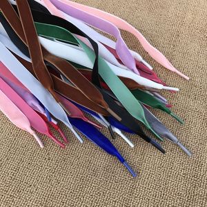 Cordones de Terciopelo de Seda de 16 mm de Ancho, 80-180 cm, Cordones Planos de Cuero para Zapatos, Cordones Planos de Poliéster Coloridos para Zapatos - Product Image 1