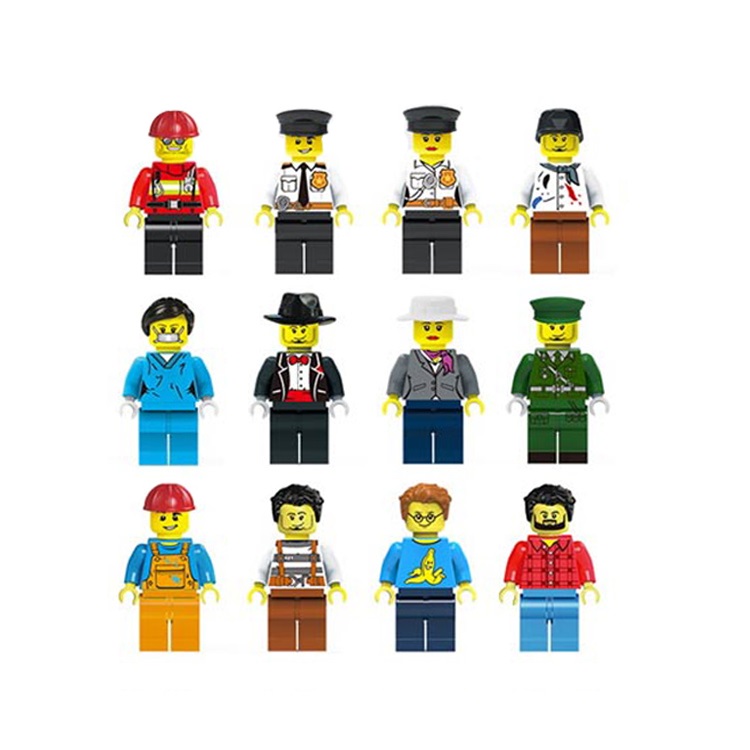 12 шт пластиковые строительные блоки фигурки Мини Фигурки игрушки