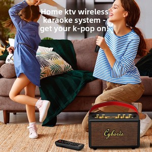 Altavoz Karaoke Inalámbrico Retro Portátil para el Hogar y Exteriores con Micrófono, <span class=keywords><strong>Radio</strong></span> FM, Multifunción, Caja de Sonido de Regalo - Product Image 4