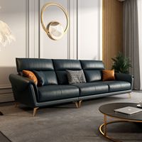 Meilleure vente couche supérieure canapé en cuir de vachette canapé de salon simple canapé en cuir nordique moderne petite maison 3 places ensemble de canapé en latex