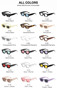 Gafas de Sol Retro 2026 con Logotipo de Marca Personalizado, Montura Cuadrada Gruesa para Hombre y Mujer, Lentes Polarizadas Vintage a la Moda - Product Image 5