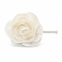 Diffuseur de fleurs en bois de Sola 8 cm avec corde en coton, huile essentielle, arôme écologique, longue durée, fait main, rose pour la décoration intérieure, la voiture, les mariages