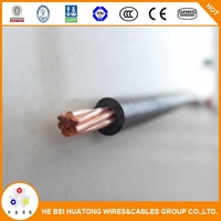 Cable eléctrico de 600V Cu/PVC 14AWG 12 AWG 10AWG Thhn Cable de cobre de