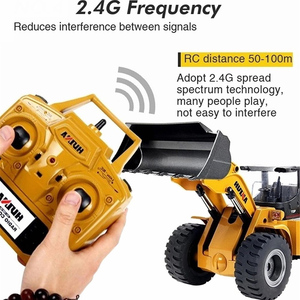 <span class=keywords><strong>Huina</strong></span> 1583 V4 Led Lumières 1 14 Simulation Son Lourd Radio Control RC Chargeur Hydraulique Véhicule D'ingénierie Pour Adultes - Product Image 3