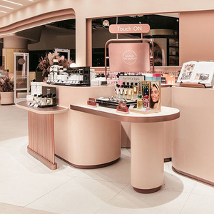 Suelo de madera de fábrica, soporte de maquillaje profesional para <span class=keywords><strong>Mac</strong></span>, escaparate de exhibición de cosméticos para tienda de cosméticos - Product Image 3