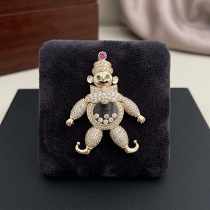 Designer Cartoon Pendant in 925 Sterling Silver with 6-7CT Lab Grown Diamonds Moving Glass Diamond Setting - Product Image 1