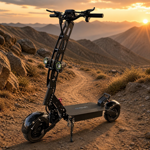 Scooter Eléctrico Todoterreno de 11 Pulgadas con Doble Motor, 60V 6000W 30AH 40AH, Alta Potencia, Plegable, para Adultos, Neumáticos Anchos, R6 - Product Image 1