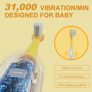 US <strong>UK</strong> Stock Children Electric <strong>Toothbrush</strong> OEM Wide-Head Soft Brush 4 Gentle Modes IPX8 60-Day <strong>Battery</strong> Cute Design Custom Brand - Product Image 2