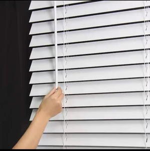 New Material Cordless PVC Wood Venetian Blinds PVC Fauxwood Venetian Blinds 5 cm Width Faux Wood Blind