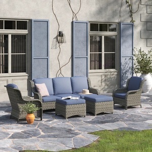Best-seller rotin synthétique rotin <span class=keywords><strong>osier</strong></span> canapé et fauteuils en rotin chaise de jardin en plastique extérieur meubles de <span class=keywords><strong>terrasse</strong></span> en rotin - Product Image 1