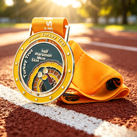 Medaglie Personalizzate in Lega di Zinco per Sport e Mezza Maratona con Incisione Laser, Logo Personalizzato, Piccolo MOQ per Eventi