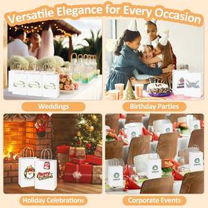 Vente en gros d'emballages à emporter pour la restauration rapide, personnalisés avec logo, durables, biodégradables, fournitures de restauration, sac en papier kraft - Product Image 5