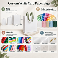 Sacs en papier de Noël avec votre propre logo, sacs cadeaux en carton blanc avec poignées pour la vente au détail et l'emballage de boutiques pendant les fêtes